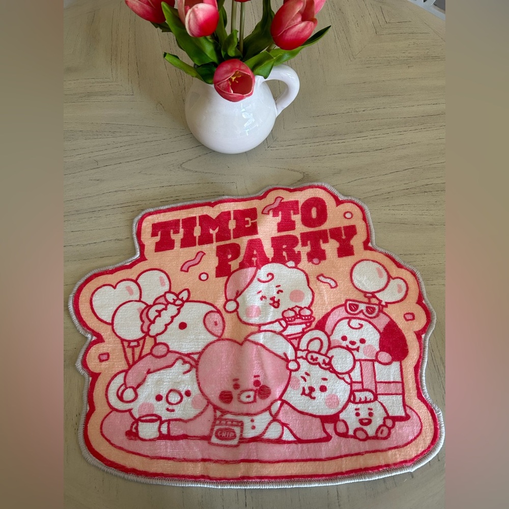 BTS Bt21 Pink and Orange mat